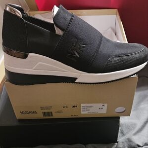 Michael Kors Women's Black Slip-On Sneakers